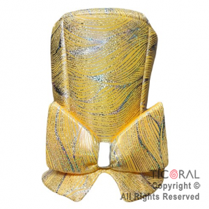 SOMBRERO GALERA TORNASOLADA CON MOÑO AMARILLO x 1